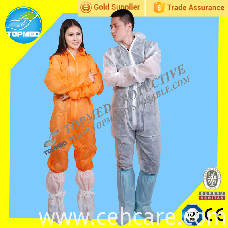 Disposable Nonwoven Lab Coat with Hook & Loop and Pocket
